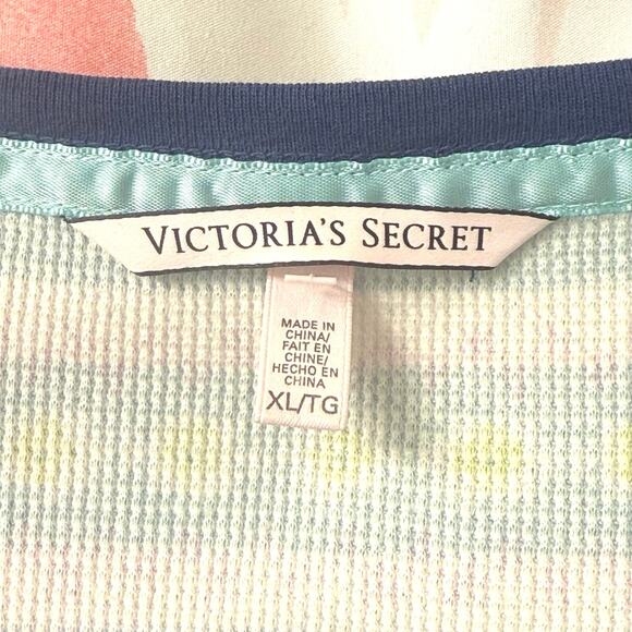 Victoria’s Secret Multicolored Fair Isle Long Sleeve Henley Pajama Top Size XL - Picture 11 of 11
